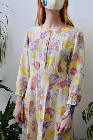 Seventies Spring Bouquet Shirtdress