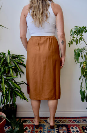 Caramel Silk Skirt