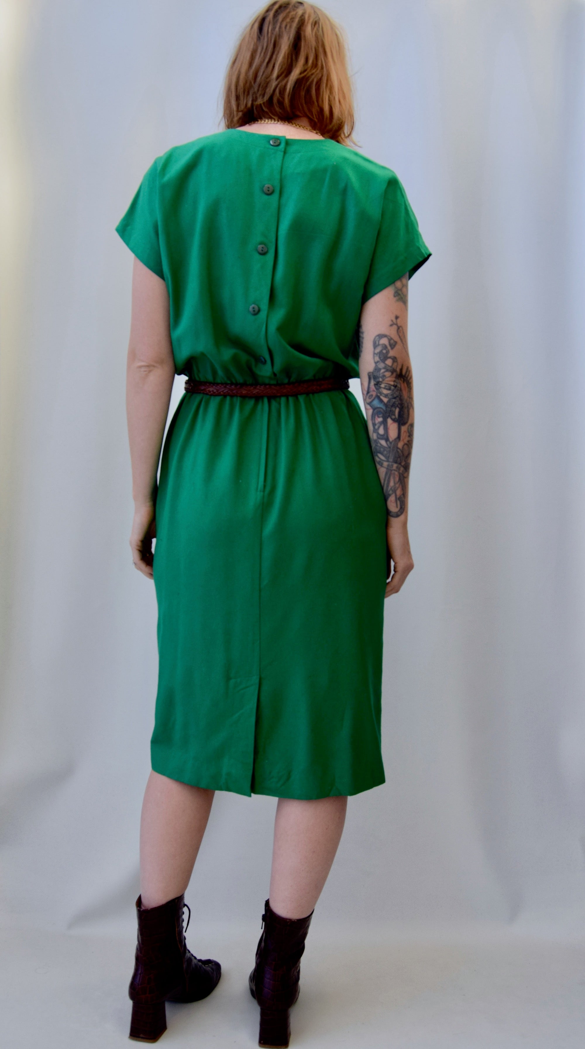 Grass Is Greener Raw Silk Dress