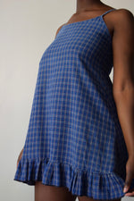 Linen Check Slip Dress