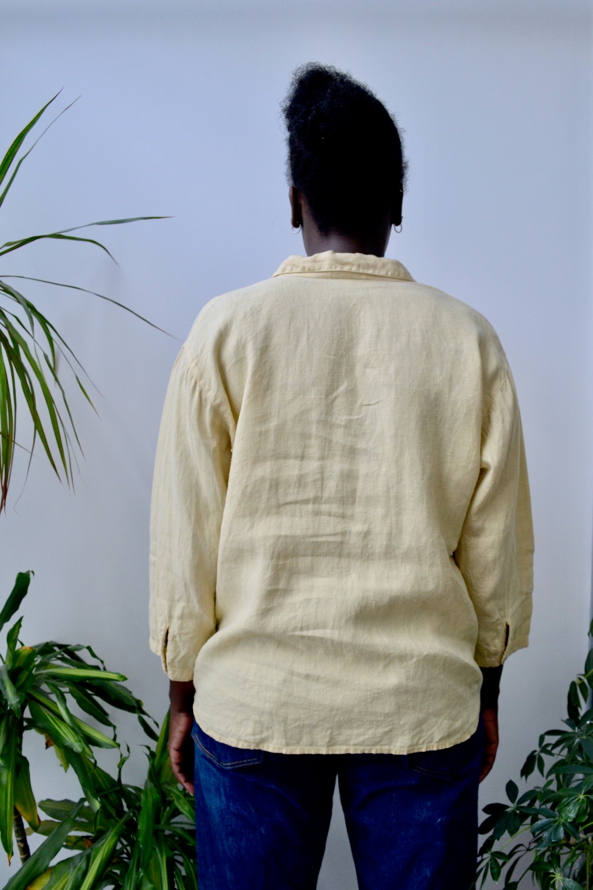 Yellow Linen Blouse