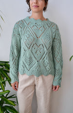 Nineties Seafoam Cotton Sweater