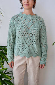 Nineties Seafoam Cotton Sweater