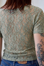 Moss Green Lace T-Shirt