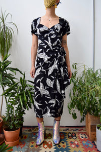 Black and White Palm Tree Dress