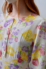 Seventies Spring Bouquet Shirtdress