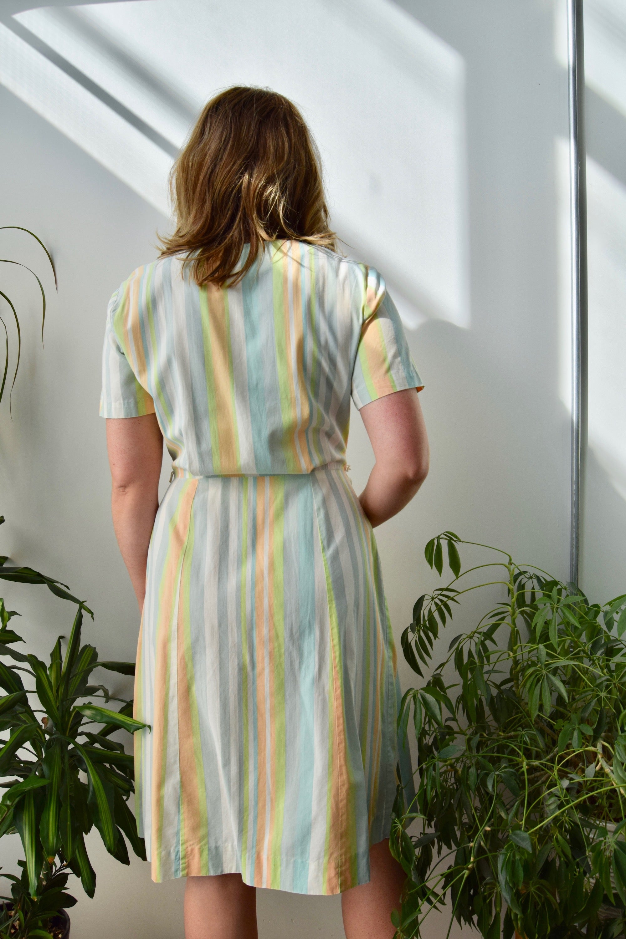 Vintage Pastel Stripe Dress