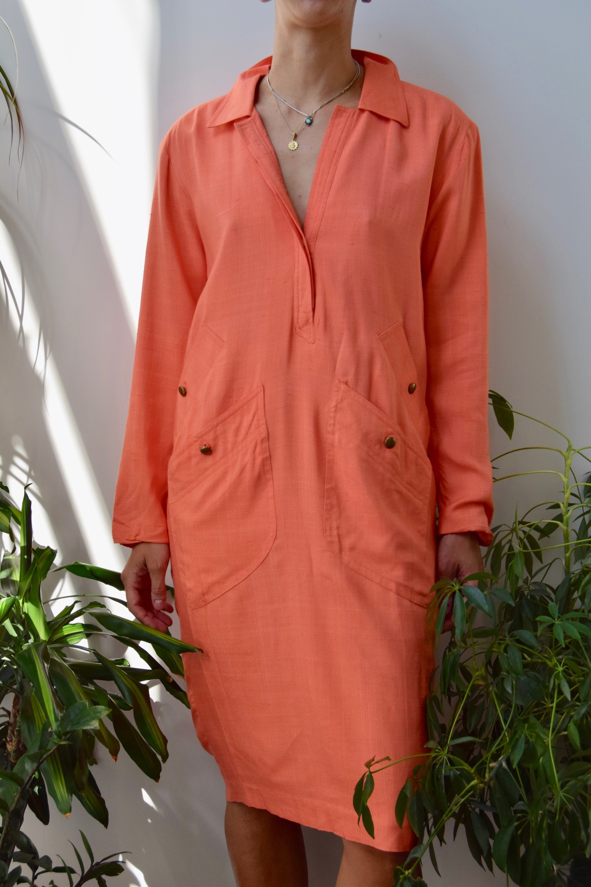 I.Magnin Mango Shirtdress