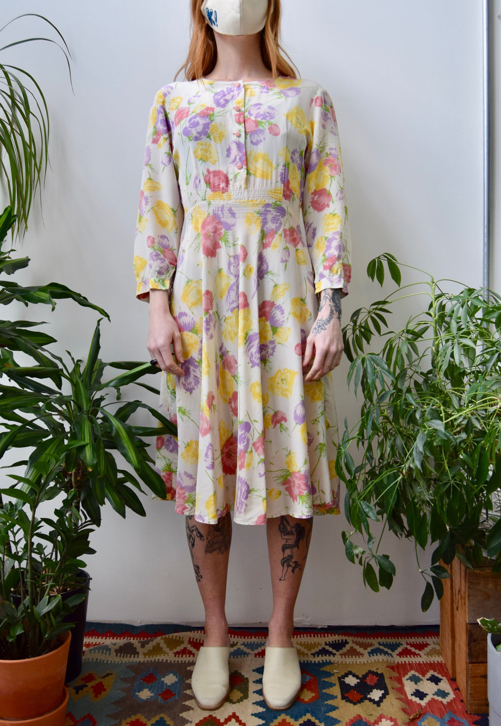 Seventies Spring Bouquet Shirtdress