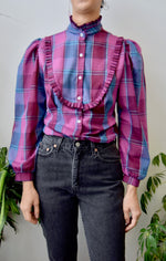 Eighties Ruffle Bib Blouse