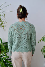 Nineties Seafoam Cotton Sweater