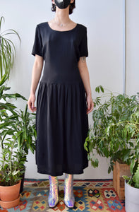 Nineties Drop Waist Rayon Dress