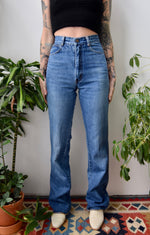 Straight Leg Button Pocket Jeans