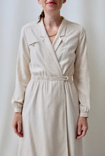 Raw Silk Wrap Dress