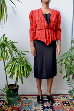 Peplum Contrast Eighties Dress