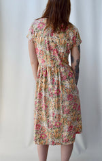 Linen Painted Bouquet Dress