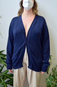 Nineties "J Crew" Navy Cardigan