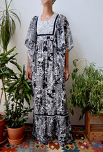 Abstract Patch Kaftan Dress