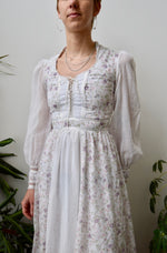 Gauzy Ditsy Floral Gunne Gown