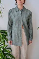 Green Raw Silk Shacket