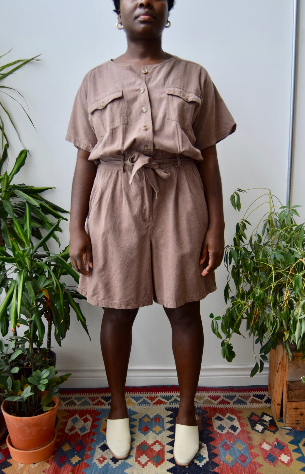 Malt Raw Silk Romper