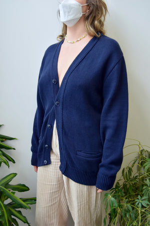 Nineties "J Crew" Navy Cardigan