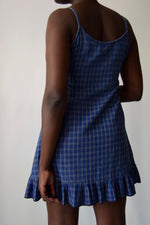 Linen Check Slip Dress