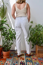 White Casual Mom Jeans