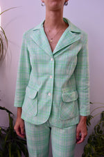 Poly Peppermint Plaid Suit