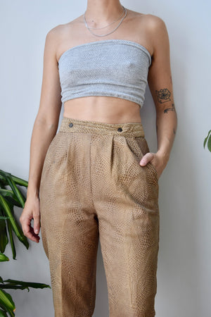 Snake Suede Trousers