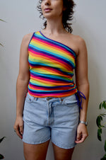 One Shoulder Rainbow Tank