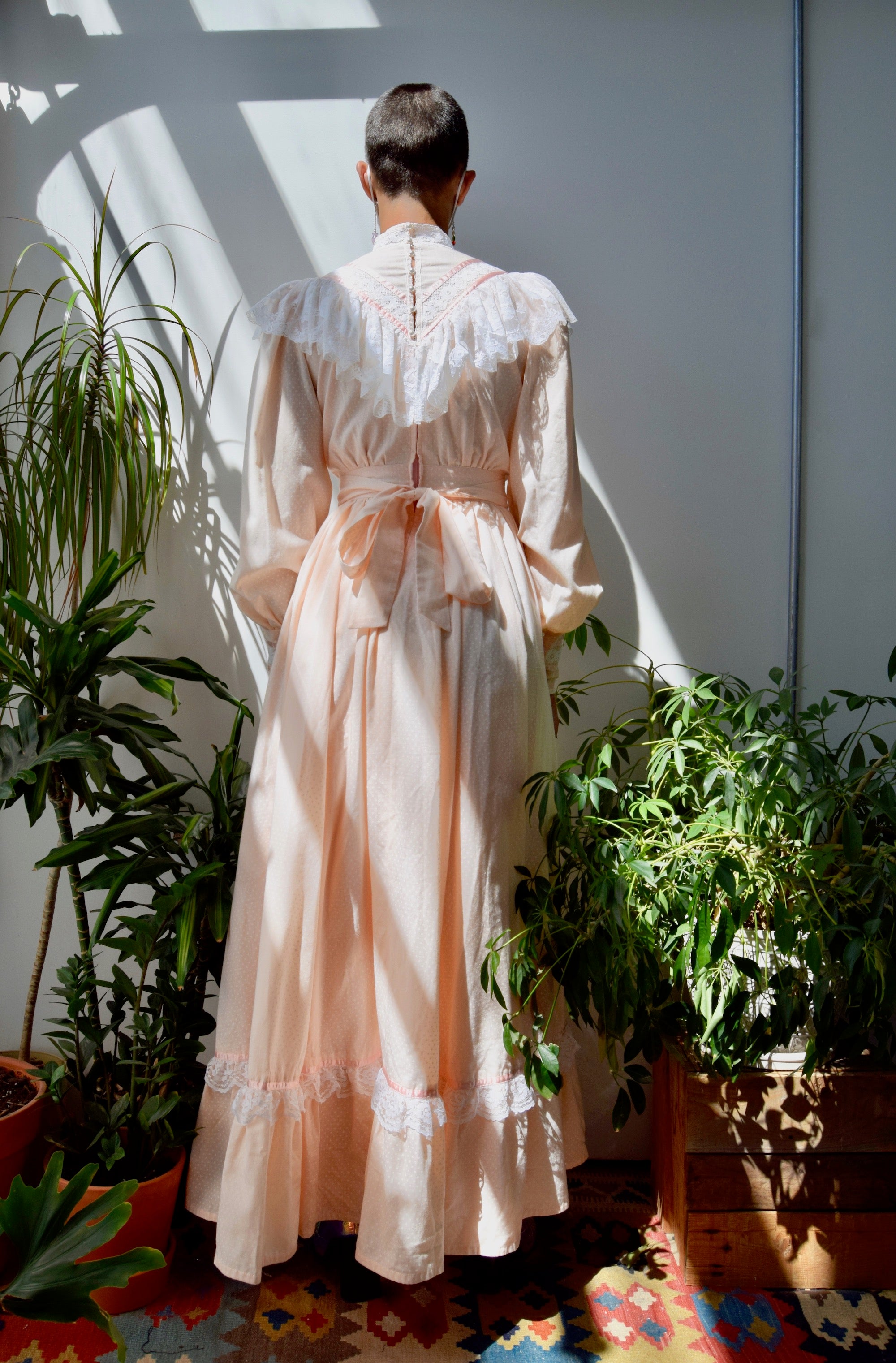 Polka Dot Peach Gunne Sax Dress