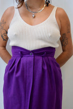 Alfred Sung Violet Wool Skirt