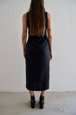 Vintage Kiko Petites Black Linen Dress