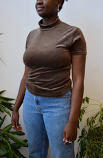 Velour Mock Neck Top