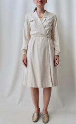 Raw Silk Wrap Dress