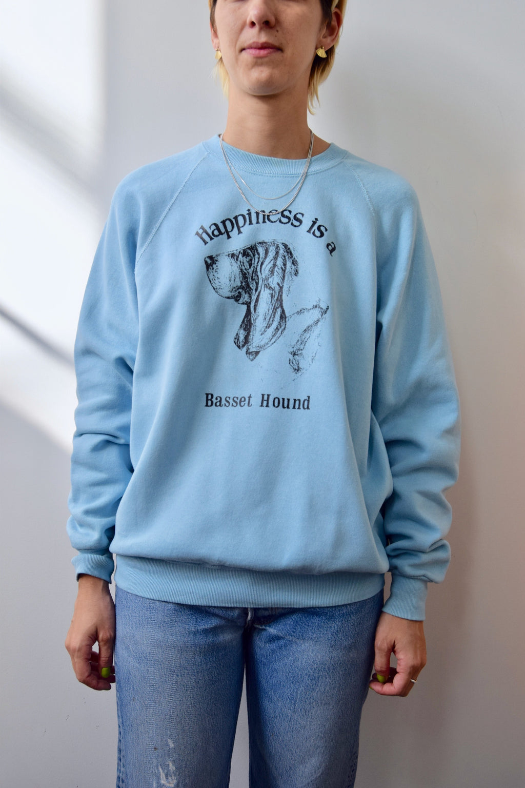 Happiness Is A Basset Hound Sweatshirt
