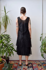 Twenties Black Lace Dress