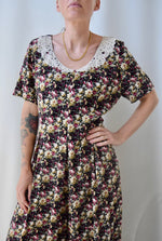 90's Floral Peter Pan Collar Jumpsuit