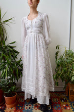 Gauzy Ditsy Floral Gunne Gown