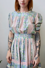 Floral Forties Seersucker Dress