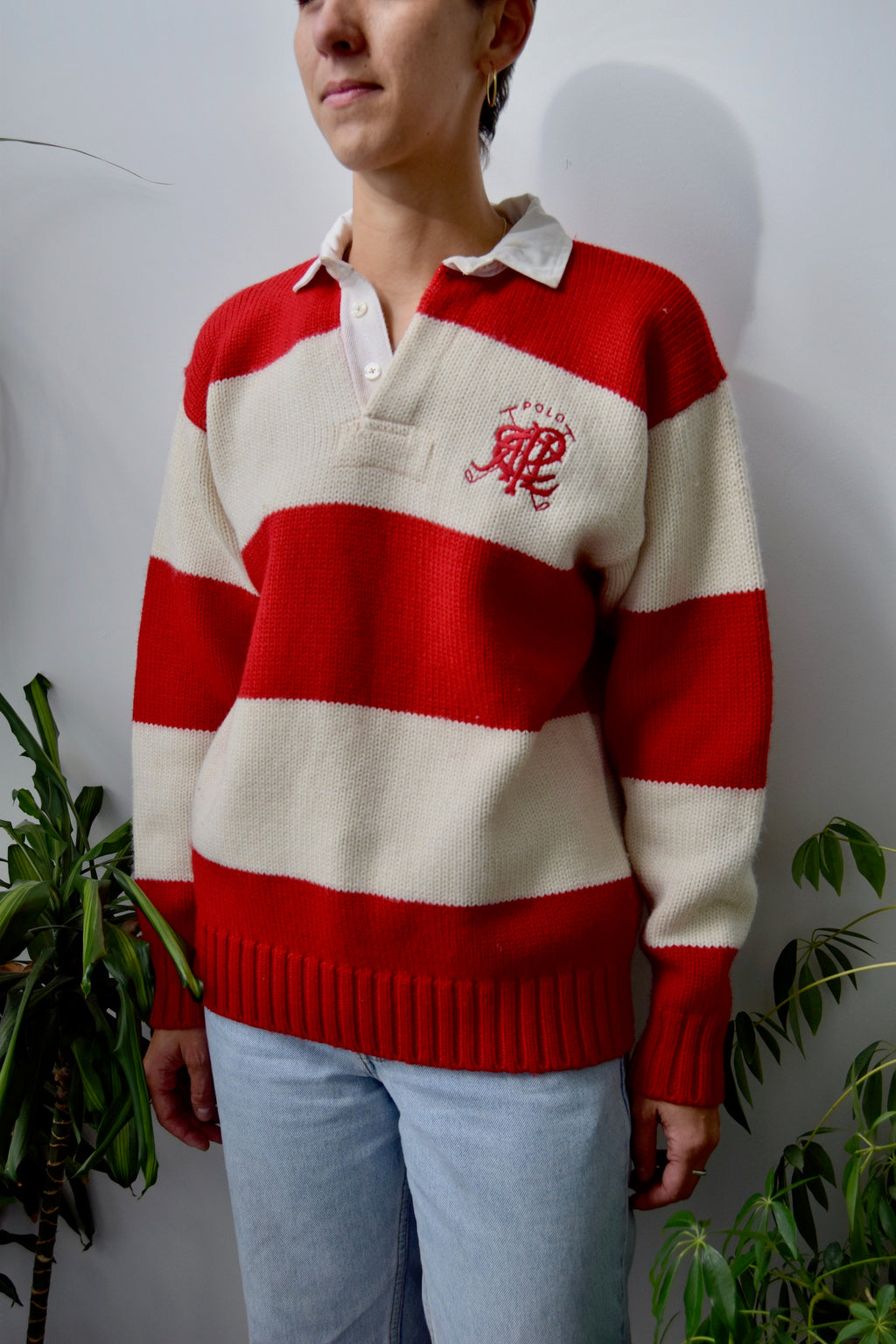 Vintage Ralph Lauren Striped Polo Sweater
