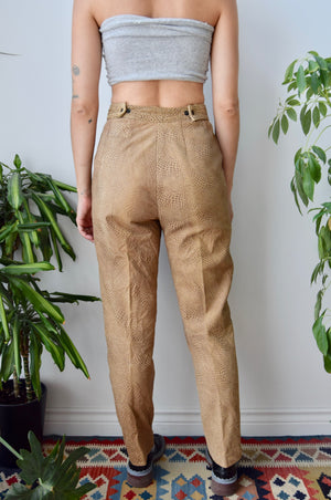 Snake Suede Trousers