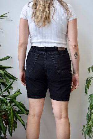 Black Wrangler Denim Shorts