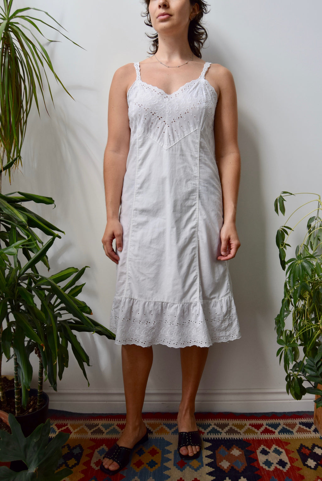 Vintage Eyelet Cotton Slip