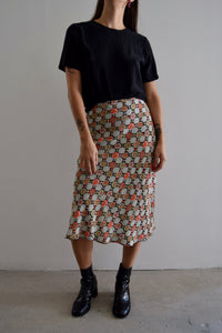 Vintage Angie Floral Sand Dollar Printed Midi Skirt