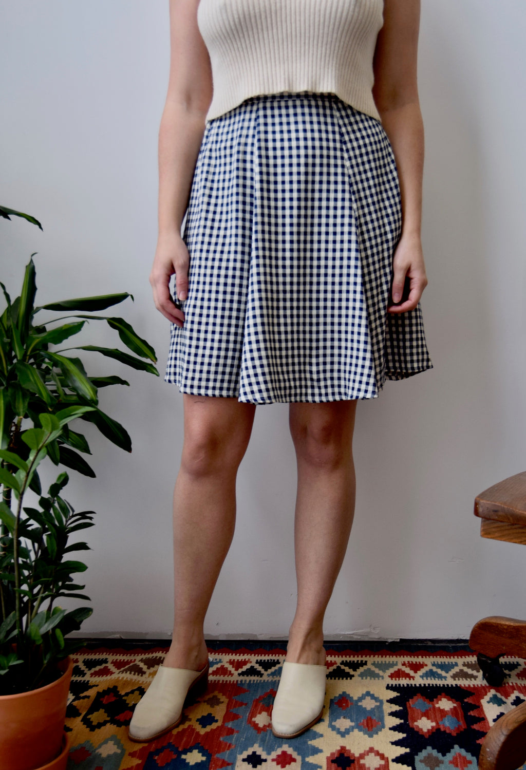 Gingham Skater Skirt