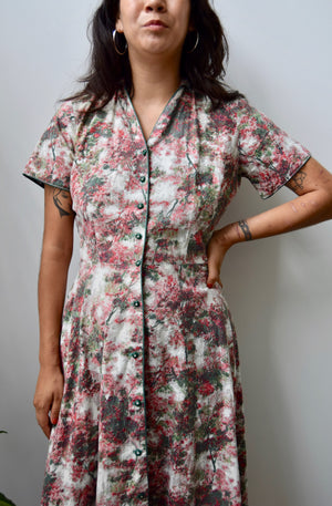 Sixties Botanical Wallpaper Dress