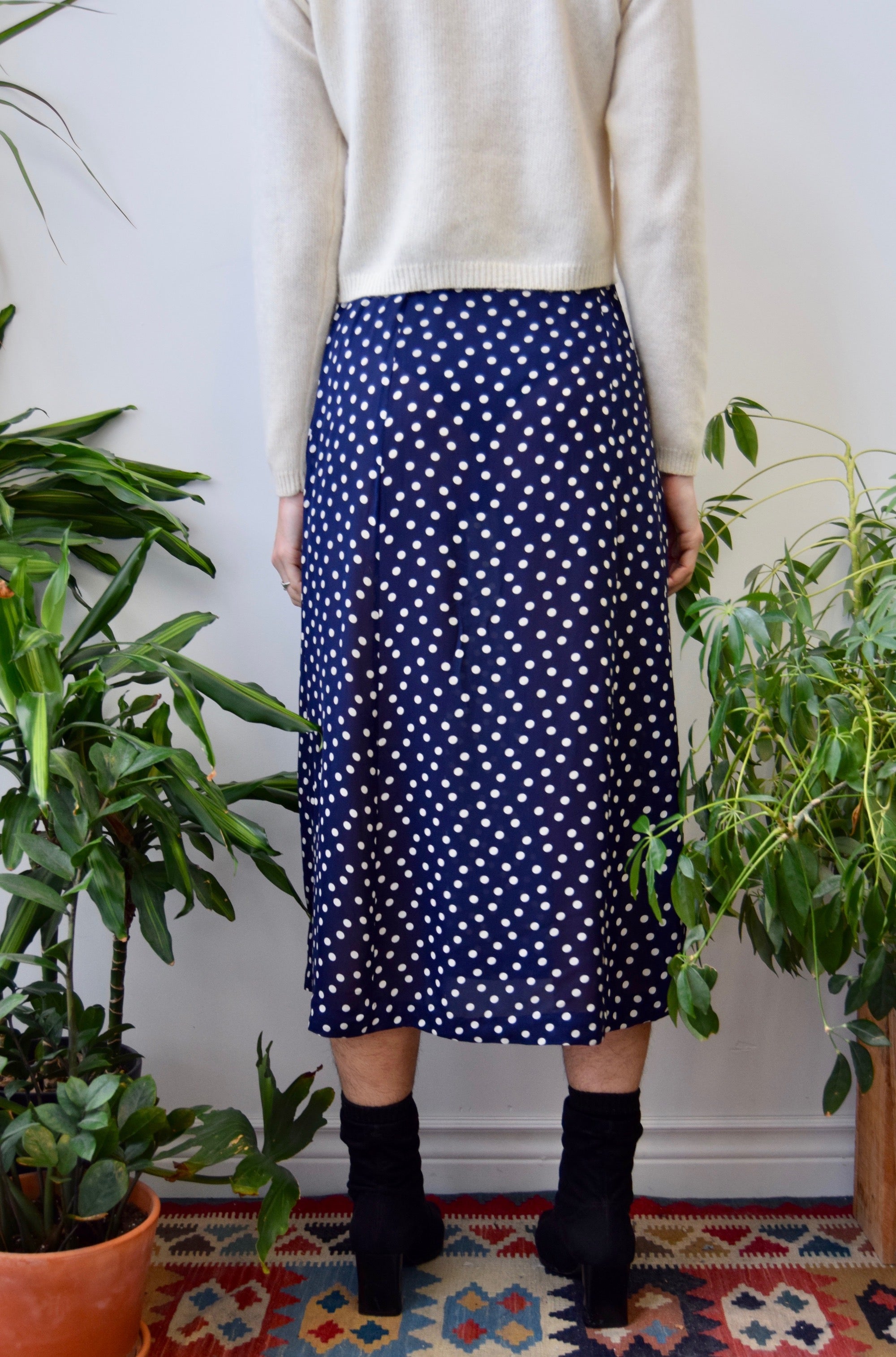 Vintage Rayon PDot Skirt