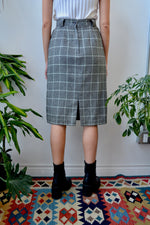 Houndstooth Pencil Skirt